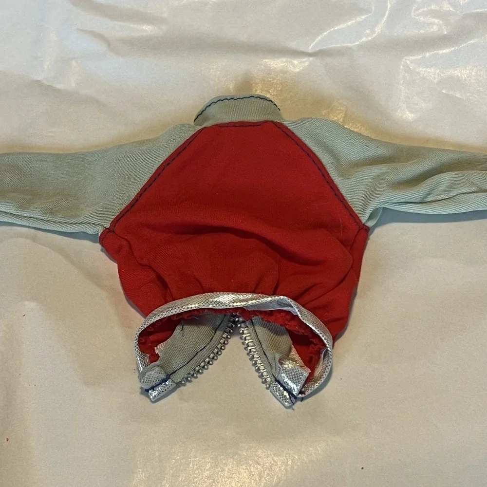 Barbie Doll Red/Blue Olympics Swim Champion Gymnastics‎ Cloth JACKET FAUX ZIPPER